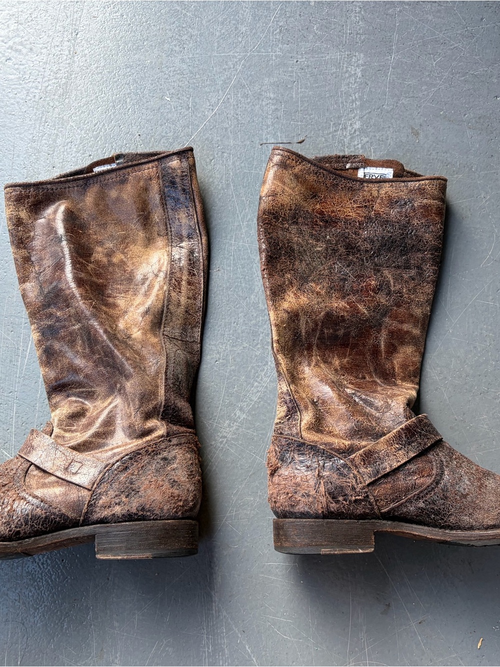 Frye Brown Suede Boot Interior View - Picture 2 of 6